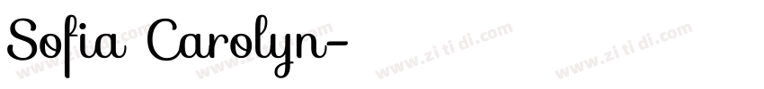 Sofia Carolyn字体转换